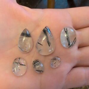 Rutilated Quartz Cabochons